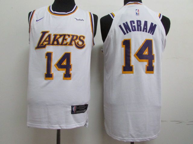 Men Los Angeles Lakers #14 Ingram White Nike Game NBA Jerseys